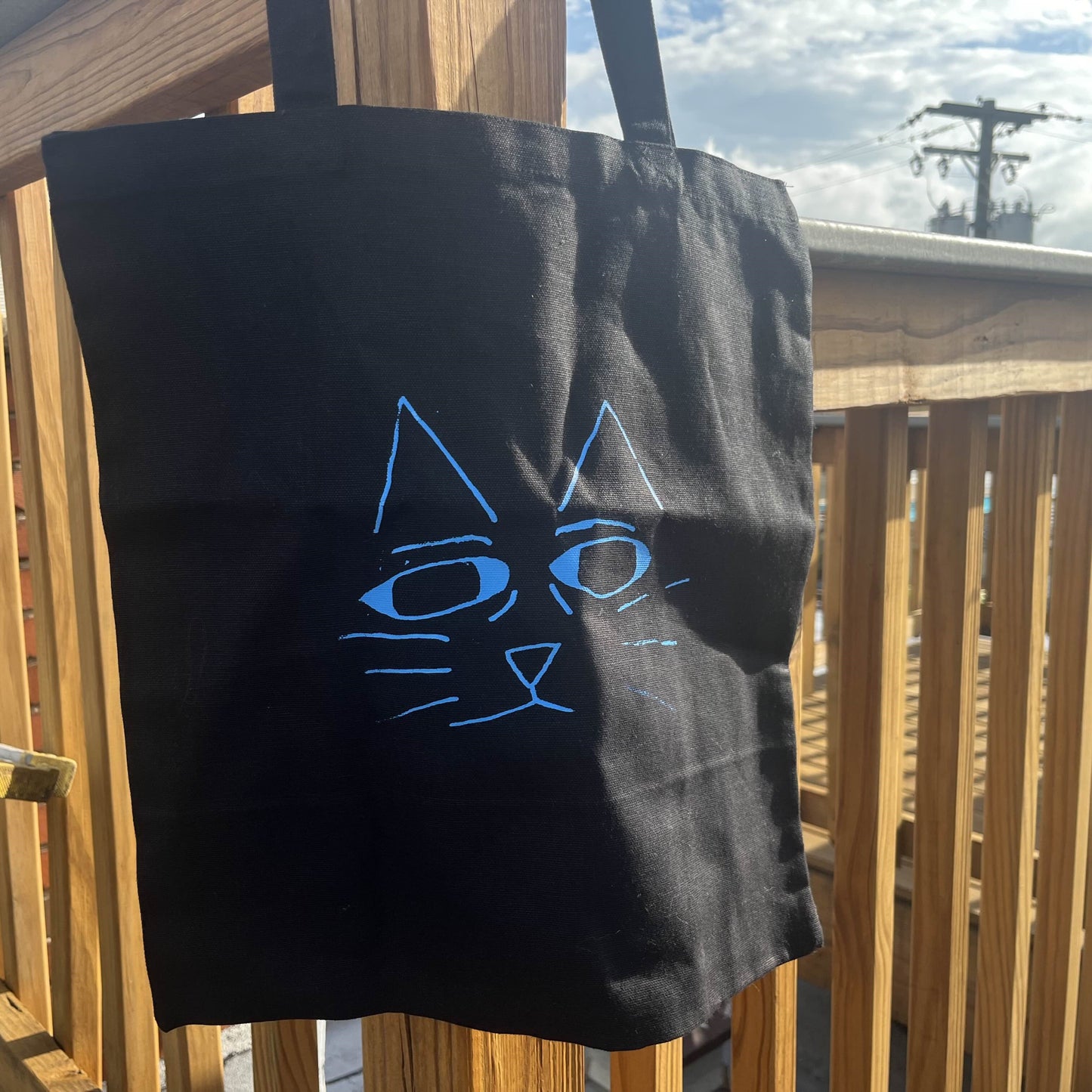 Mr Print (the Two Thirty Screenprinting cat) logo tote